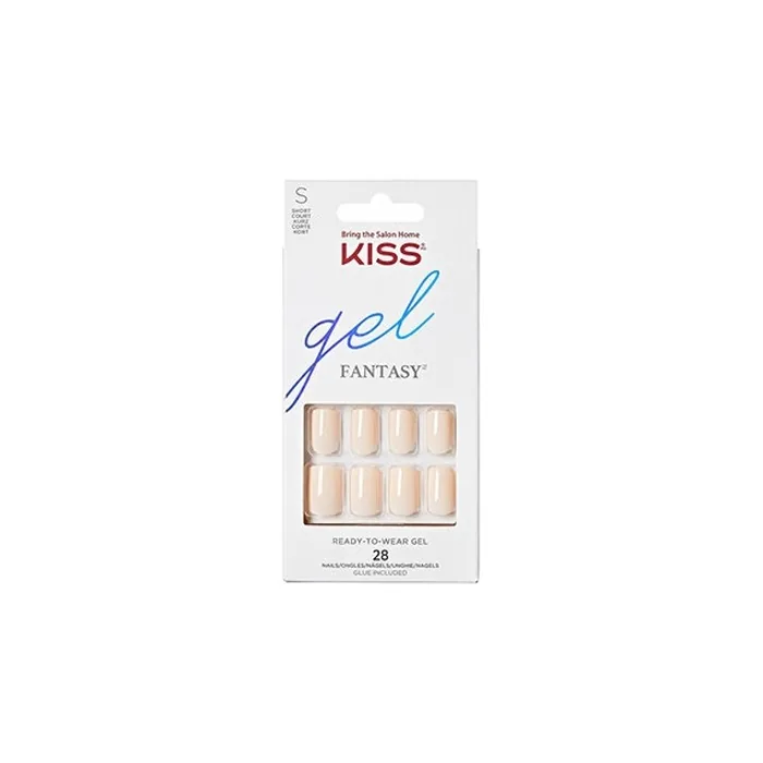 Kiss Gel Fantasy Nails 28-Piece Set - Creamy