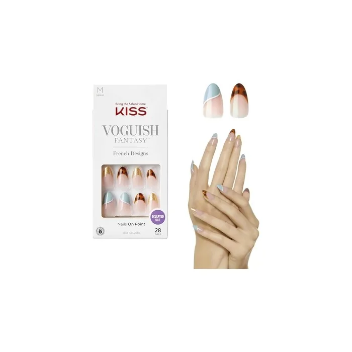Kiss Voguish Fantasy French Nails Charmante - French Fashion Acrylic Nails