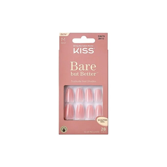 Kiss My Face Bare But Better Premium Fake Nails Bare Nude 28 Count
