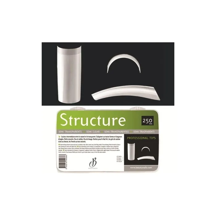 Beautynails Bna Semi-Transparent Structure Tips X250