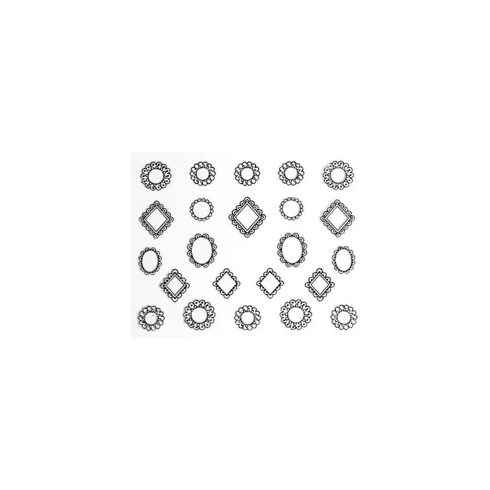 Beautynails Bna Precious Stone Ornament Silver Frame