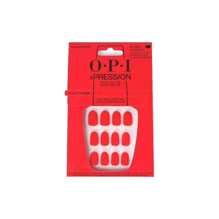 Opi Opi Xpresson Artificial Nails Iconic Shades Cajun Shrimp 30 Units