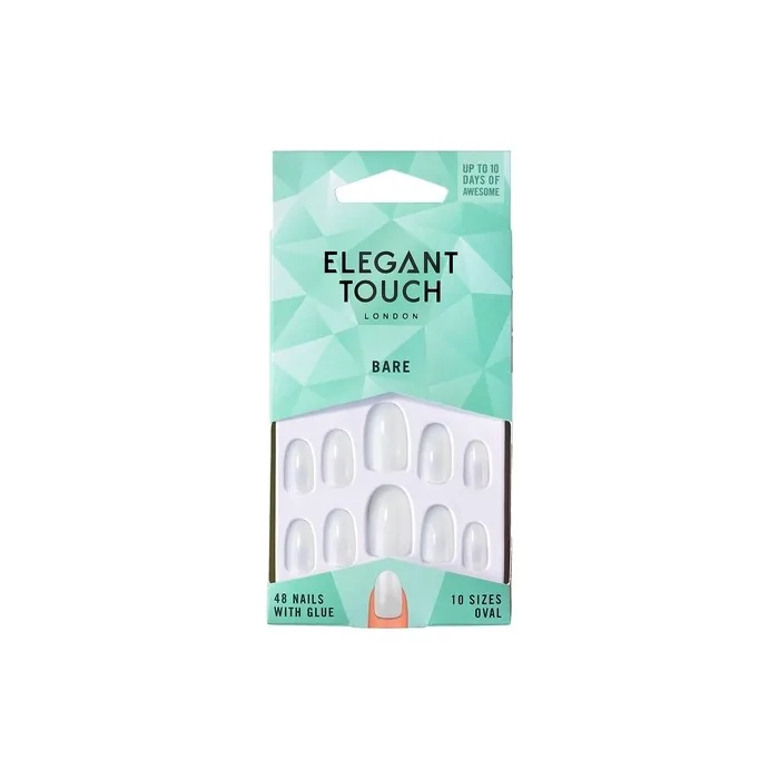 Elegant Touch Bare Nails Oval Clear 48 Count