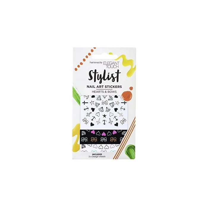 Elegant Touch Hearts & Bows Nail Art Stickers