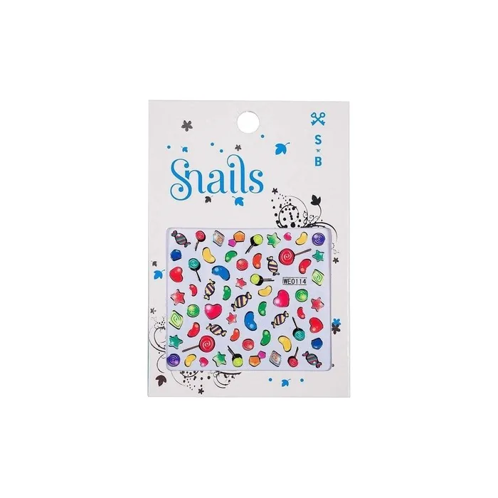 Snails 516944 Kids Nail Stickers Candy Design Peelable