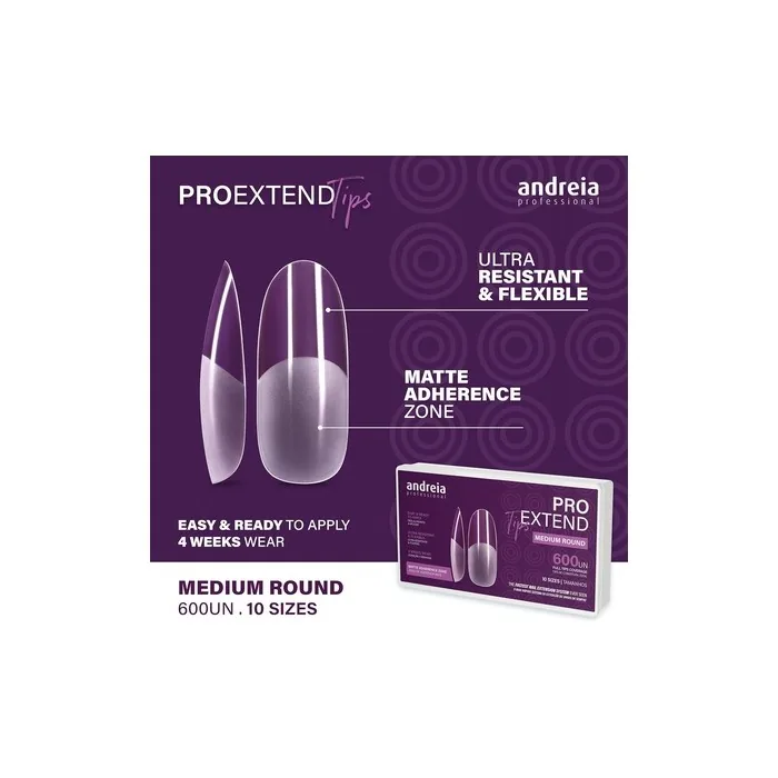 Andreia Professional Nail Tips for Gel Extensions - False Nail Tips
