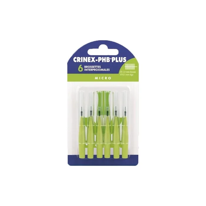 Crinex PHB Plus Micro Plus 0.9 Interproximal Brushes - Pack of 6