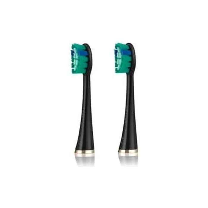 SEYSSO Gold Whitening Brush Heads Black Compatible with SEYSSO Sonic Brushes Recommended for SEYSSO Gold Toothbrush 2 pcs