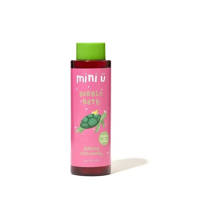 Mini U Sparkling Strawberry Bubble Bath for Babies and Kids Pink Sparkling Strawberry