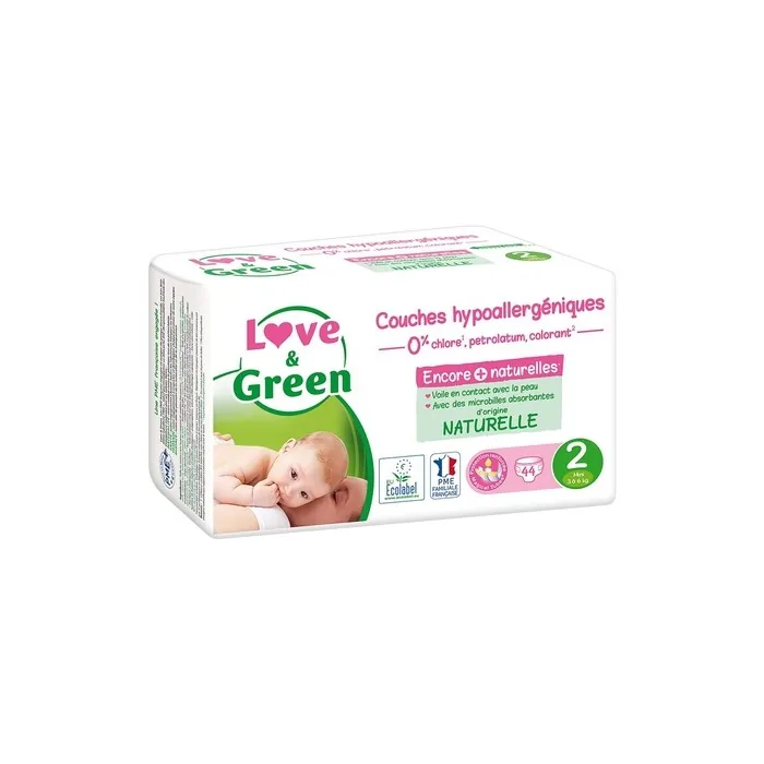 Love & Green Hypoallergenic Nappies Size 2 (3-6kg)