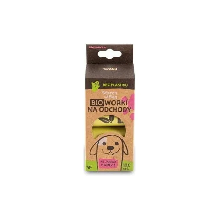 STARCHBAG Compostable BIOBags for Droppings 120pcs Green