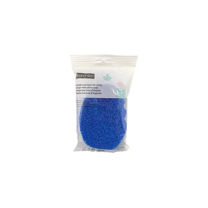 Suavinex Silver Ion Bath Sponge for Sensitive Skin - Blue