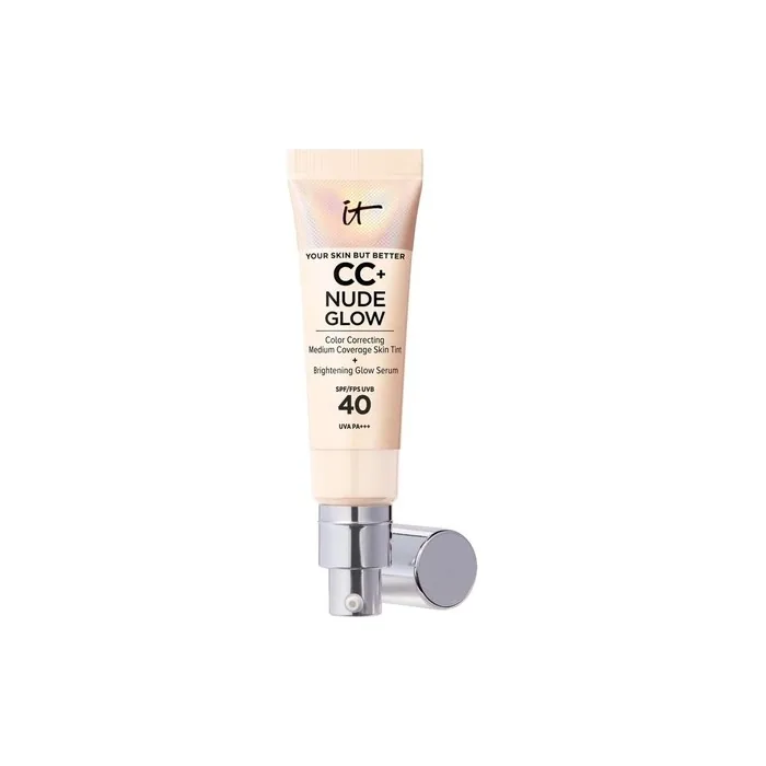 IT Cosmetics Your Skin But Better CC+ and Nude Glow Lightweight Medium Coverage Foundation and Glow Serum Fair Porcelain 1g