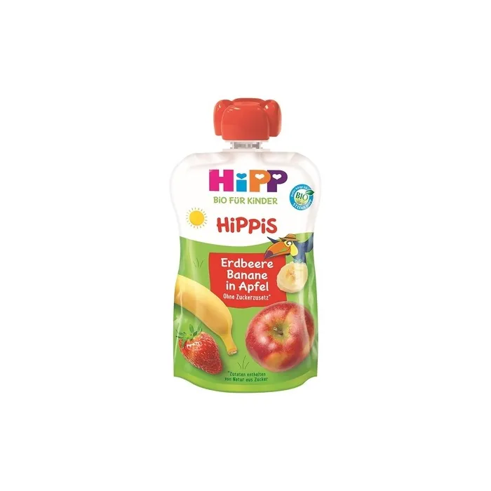 Hipp Strawberry Banana In Apple Ferdi Frosch 100g Organic Strawberry Banana In Apple 1l