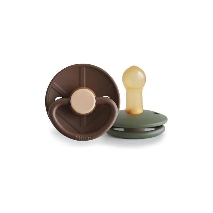 Frigg Little Viking Latex Pacifiers Natural Rubber BPA-Free - Pack of 2