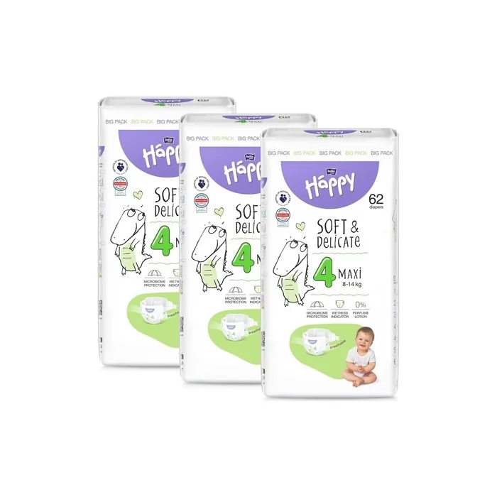 bella baby Happy Diapers Size 4 Maxi 8-14kg Big Pack 186 Pieces