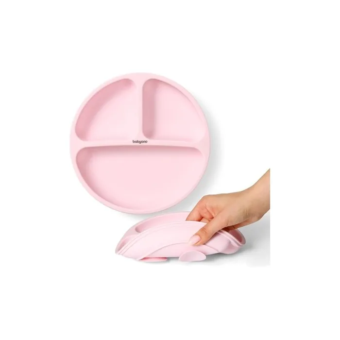 Babyono Pink Silicone Suction Cup Plate