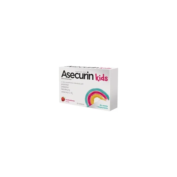 Asecurin Kids Chewable Tablets Lactic Acid Bacteria Prebiotic Immune System 20 Tablets