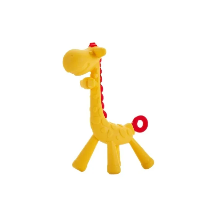 Bocioland Silicone Teether Giraffe Red Perfect For Soothing Your Baby's Gums