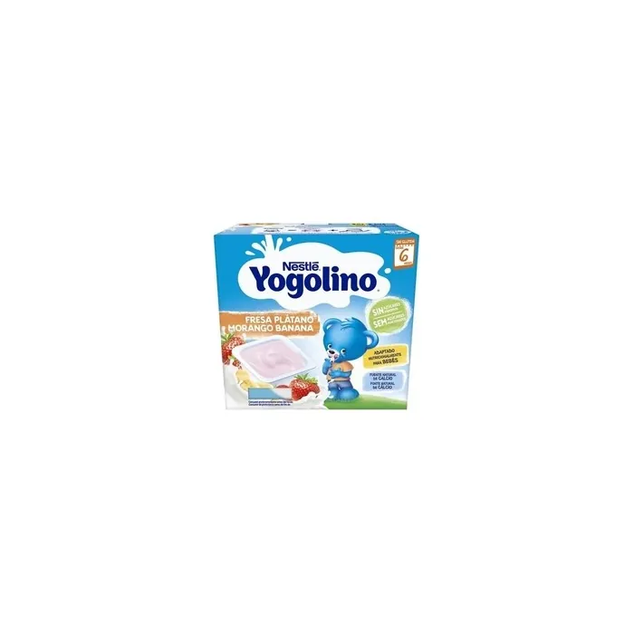 Nestle Yogolino Strawberry And Banana For 6 Months And Older, 4x 100g