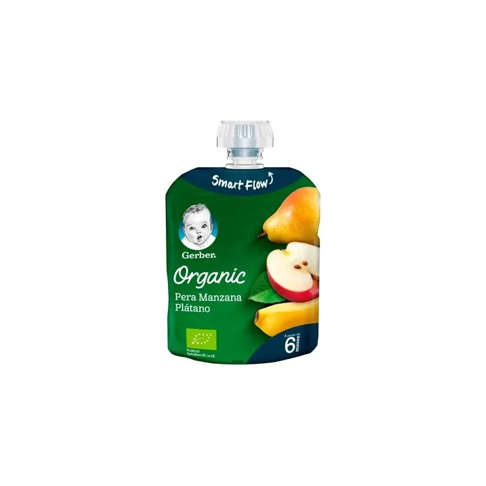 Gerber Gerber Organic Pear Apple And Banana 90g