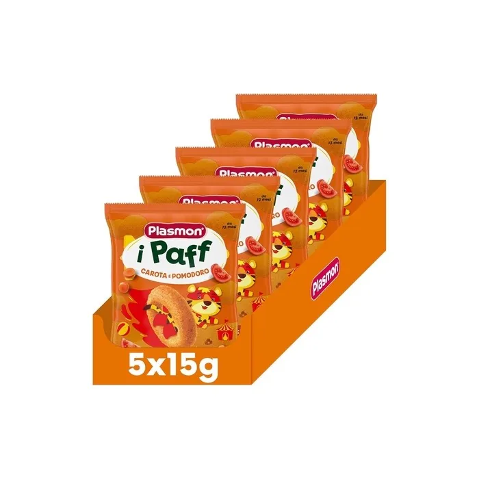 Plasmon Snack I Paff Carrots and Tomato Non-Fried Snacks 15g