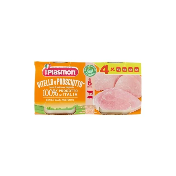 Plasmon Veal and Ham Homogenized 320g - Pack of 4