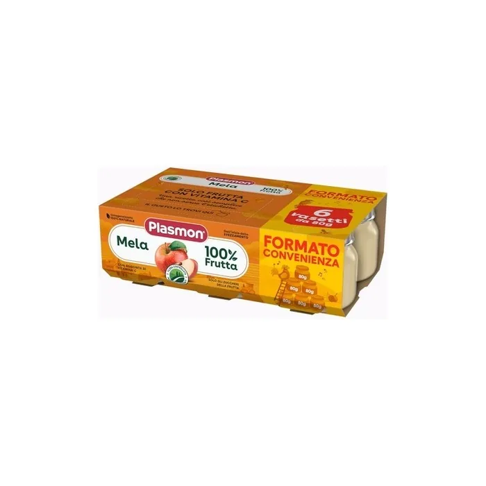 Plasmon Apple Homogenized 6x80g - Pack of 6