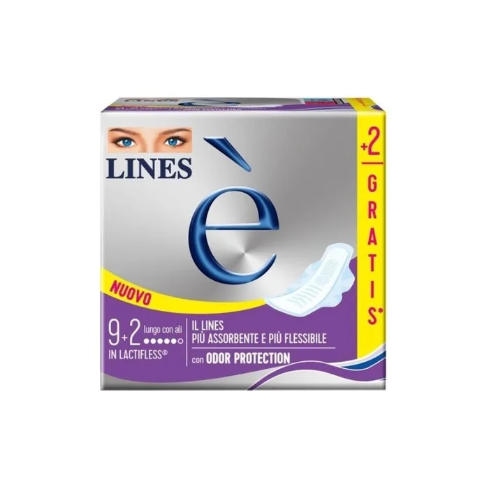 Lines Long With Absorbent Wings Lactiflex 9 Pieces 2 Free
