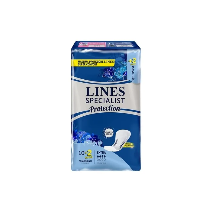 Lines Specialist Protection Extra Absorbent Light Incontinence Pads 12 Pack 270g