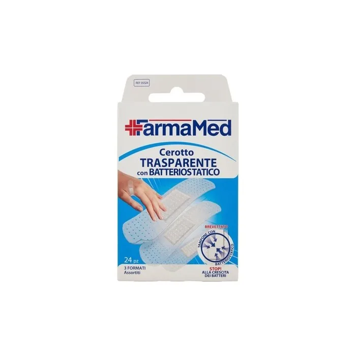 FarmaMed Transparent Antibacterial Plasters 24 Pieces