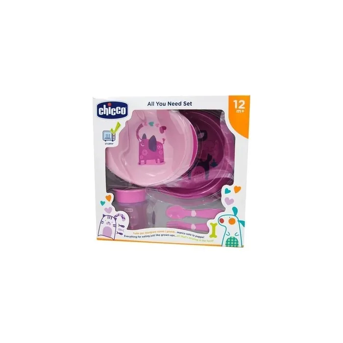Chicco All You Need Set Pappa 12m Pink Set 5 Pieces