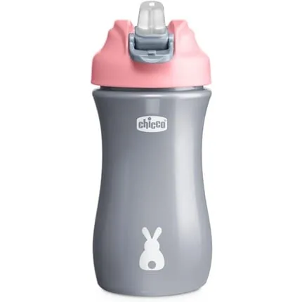 Chicco Pop Up Cup Leak Proof Glass for Kids with Convenient Opening and Silicone