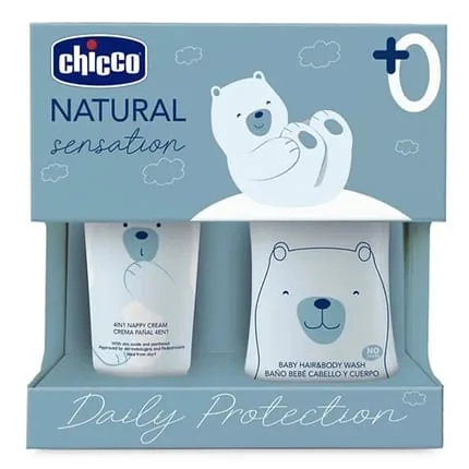 Chicco Chicco Sensation Natural Hygiene And Nappy Set 2 Pieces