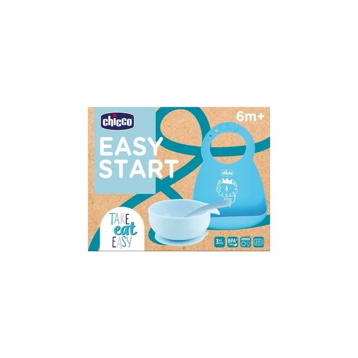 Chicco Silicone Baby Feeding Set Non-Slip 3-Piece Weaning Set