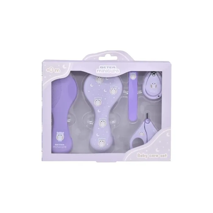 Beter - Baby Care Set, 5 Piece Baby Grooming Kit, Ideal For Newborn - Owl