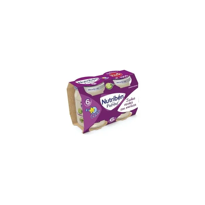 Nutriben Nutribn Dinner Pot With Green Beans And Hake 2x 190g