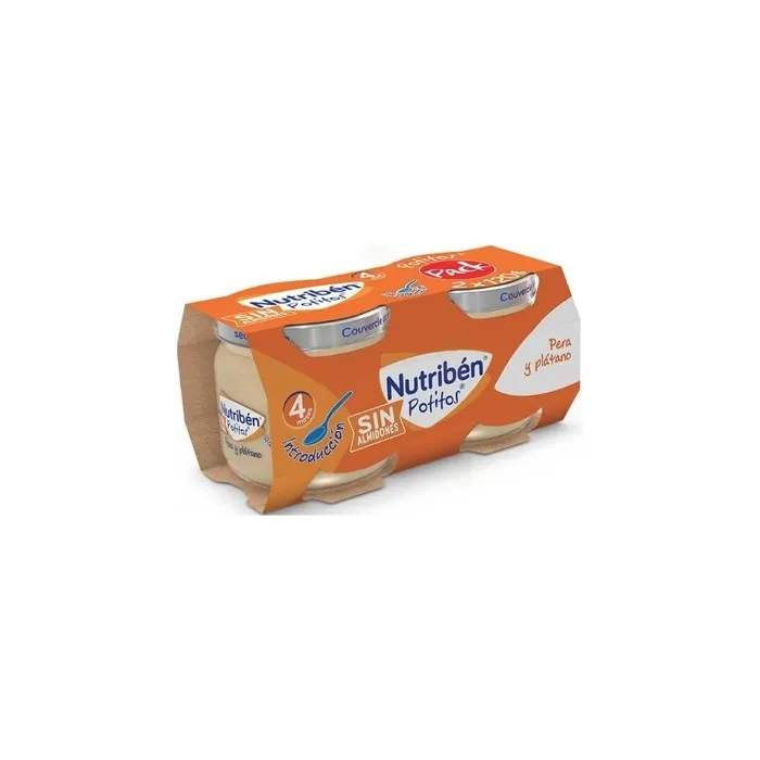 Nutriben Jar Banana, Mandarin, Pear & Biscuit 2 Packs 190 G