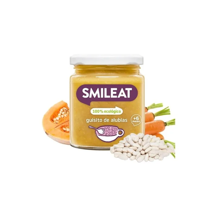 Smileat Bean Stew Baby Jar for Babies 6 Months and Up - No Added Sugar
