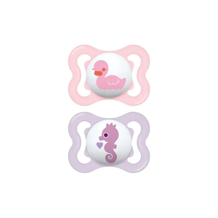 Mam Air Symmetrical Silicone Pacifier 0 Months R Pack Of Two