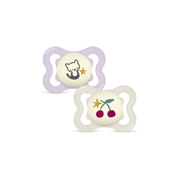 Mam Supreme Night Pacifier 26 Months Silicone Pink 2 Pack
