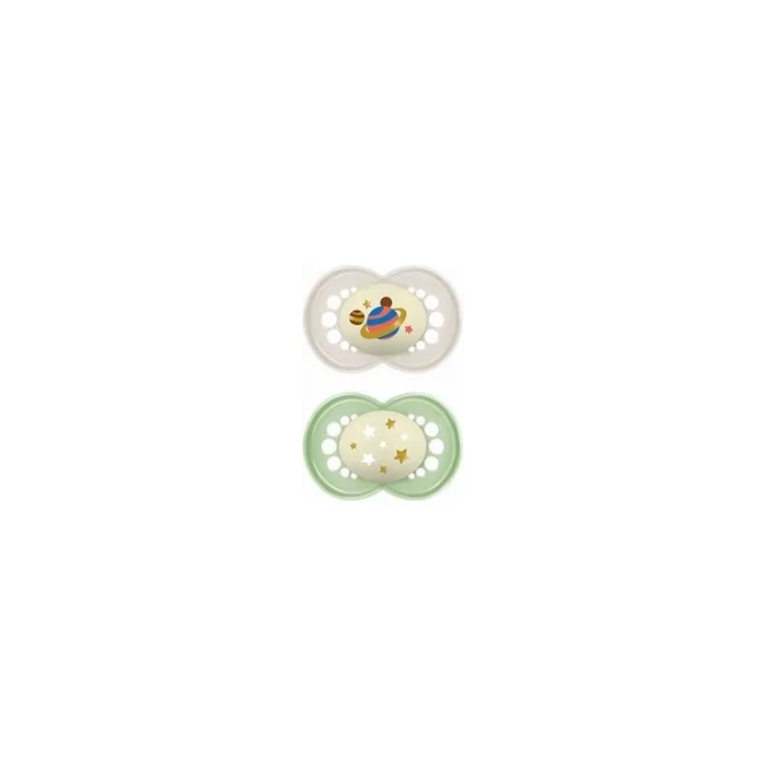 Mam Original Night Silicone Pacifiers Skinsoft 16+ Months 260u - Unisex, 2 Pack