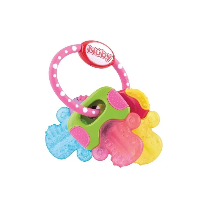 Nuby Uk Ice Bite Teether Keys, Pink Pink Teether Keys