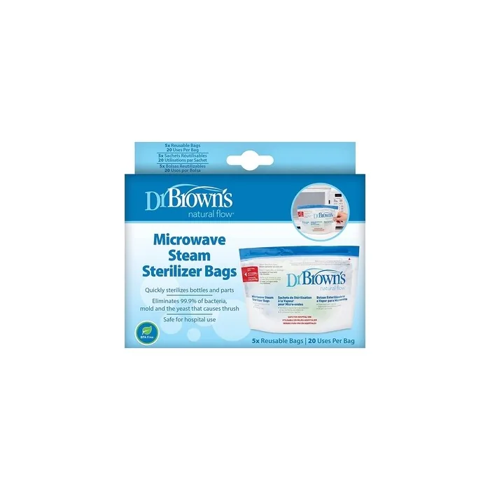 Dr Browns Sterilization Pouches, Reusable, Pack Of 5