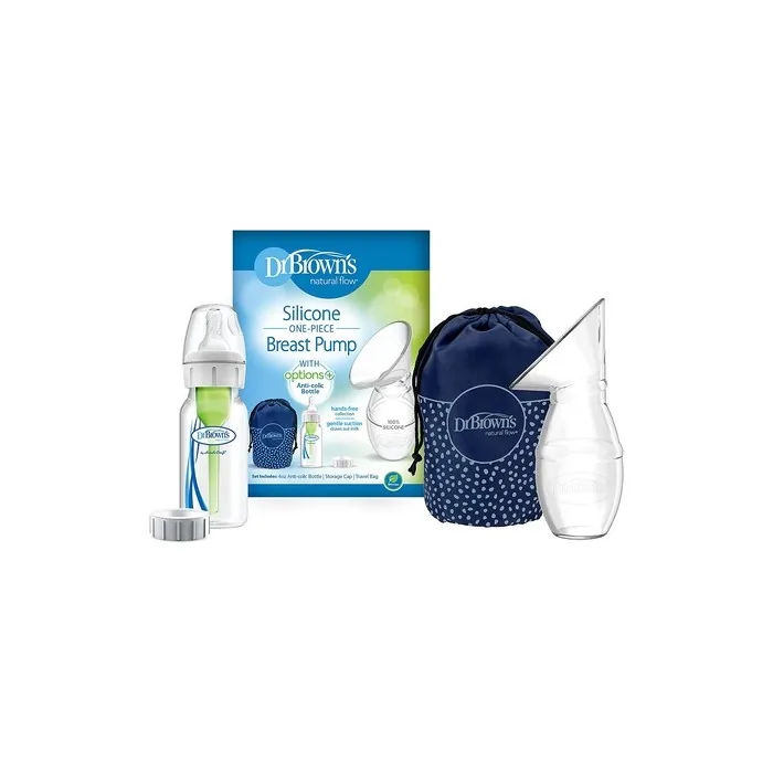Dr. Brown's Silicone Breast Pump Breast Milk Catcher With Options+ Anti-Colic
