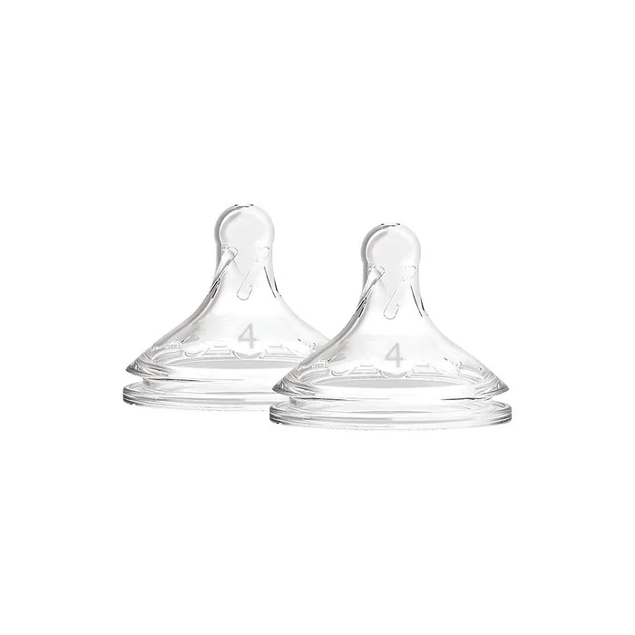 Dr. Brown's Options+ Wide Mouth Silicone Nipple Level 4 9 Months White 2 Count