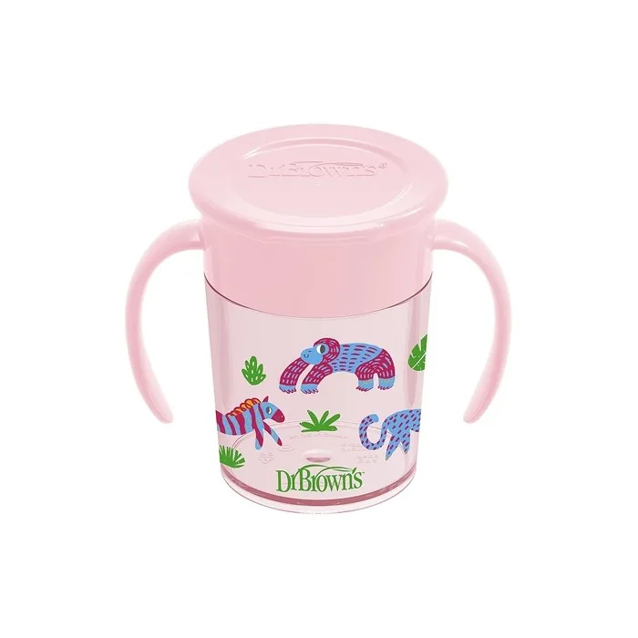 Dr Brown's 360 Spoutless Tumbler, Pink