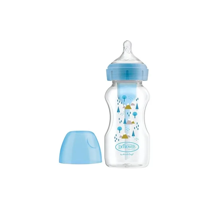 Dr. Brown's Anticolic Bottle Wide Mouth Options+ 270ml Blue