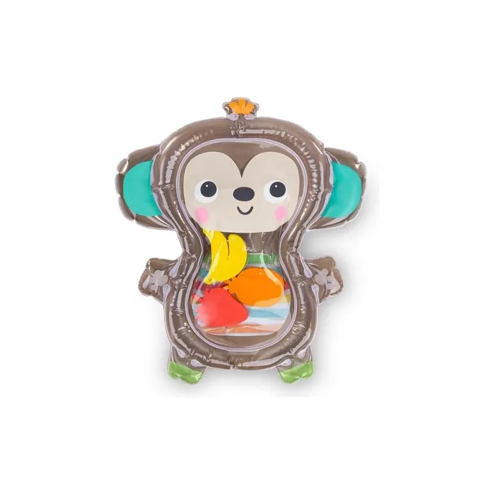 Bright Starts Hungry Monkey Tummy Time Water Mat Inflatable Sensory Toy For Infants Age 06 Months