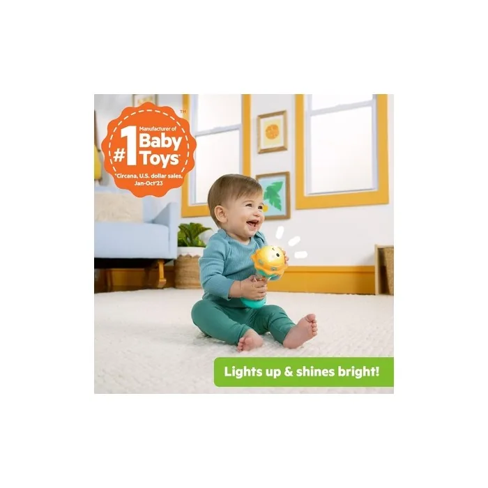 Bright Starts Just For Sun Flashlight Toy with Animal Sounds Rainstick Rattle